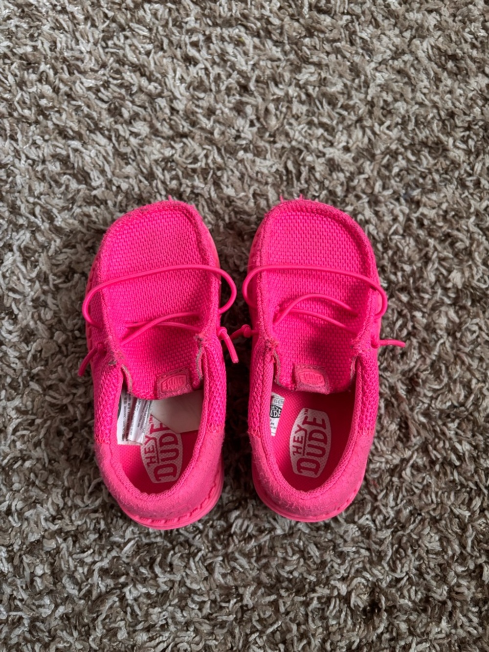 Hey Dude Kids Hot Pink Mesh Slip-On Sneakers- Toddler Size 9